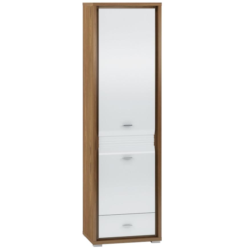 Skříň Dallas 60cm Orech/Bílý Lesk/Bílý Baumax