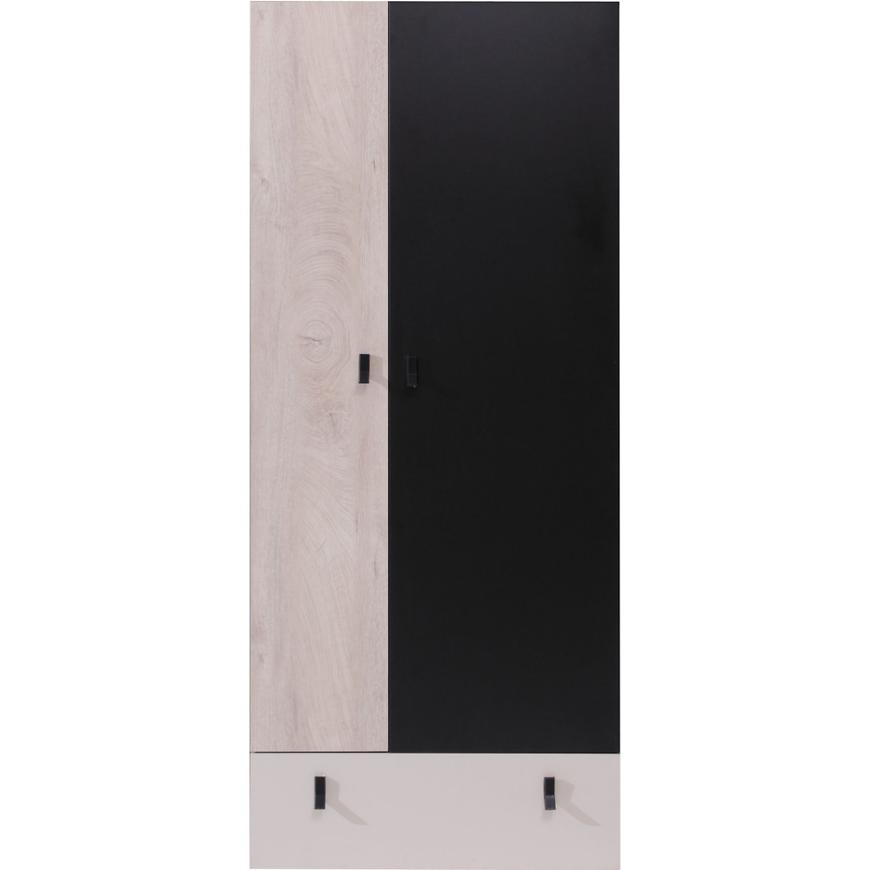 Skříň Planet 80cm L/P Čierna/Dub/Béžová Baumax