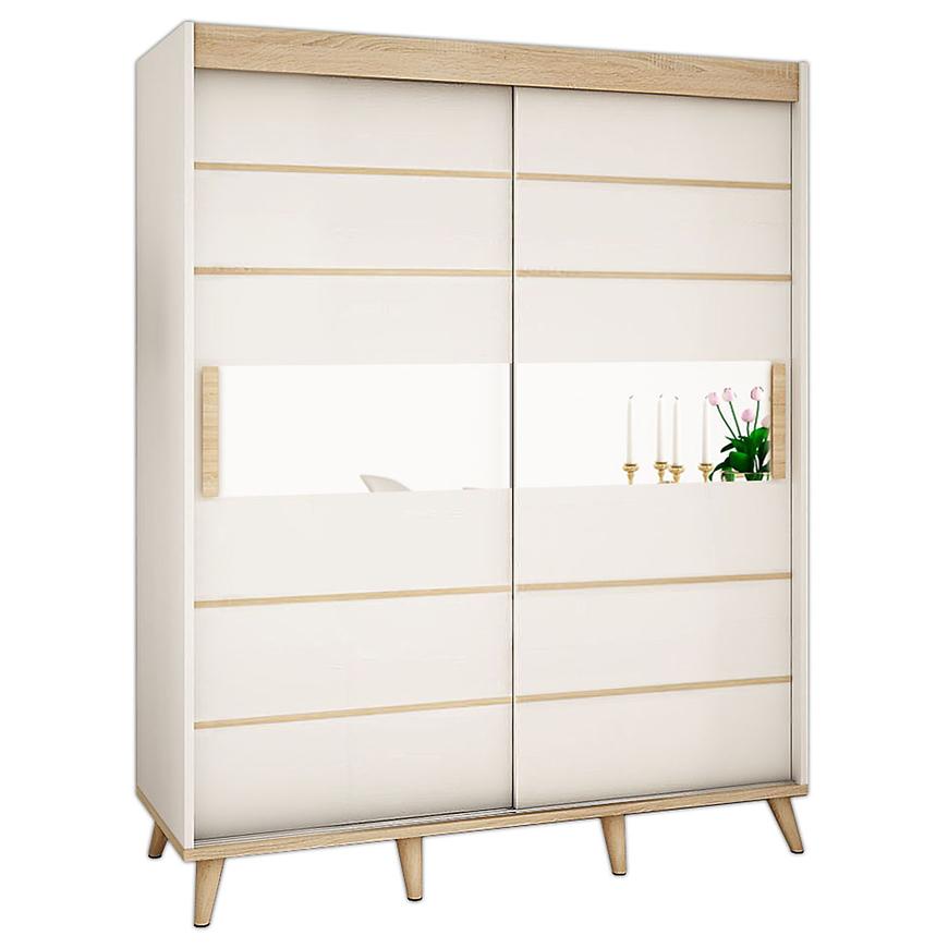 Skříň Skandi V3 200 bílá mat/sonoma Baumax