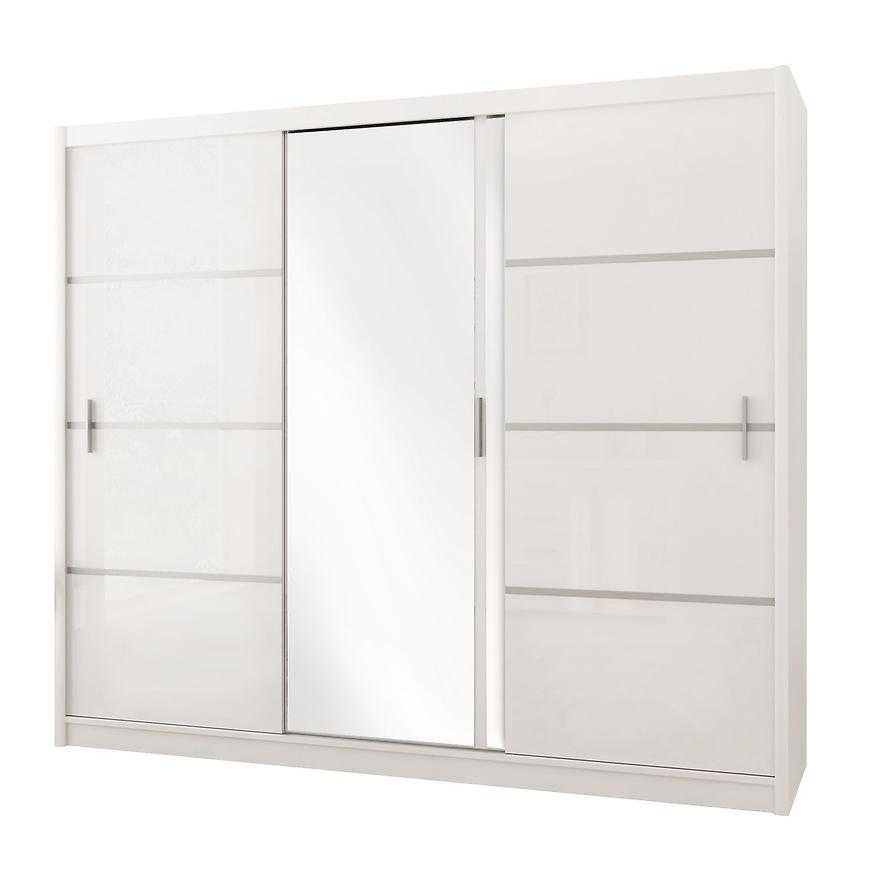 Skříň Vista 250cm Bílá/Zrcadlo Baumax
