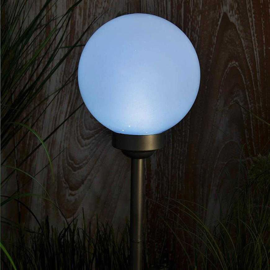 Solární osvětlení 4 LED BY-131580 bílá kula Baumax