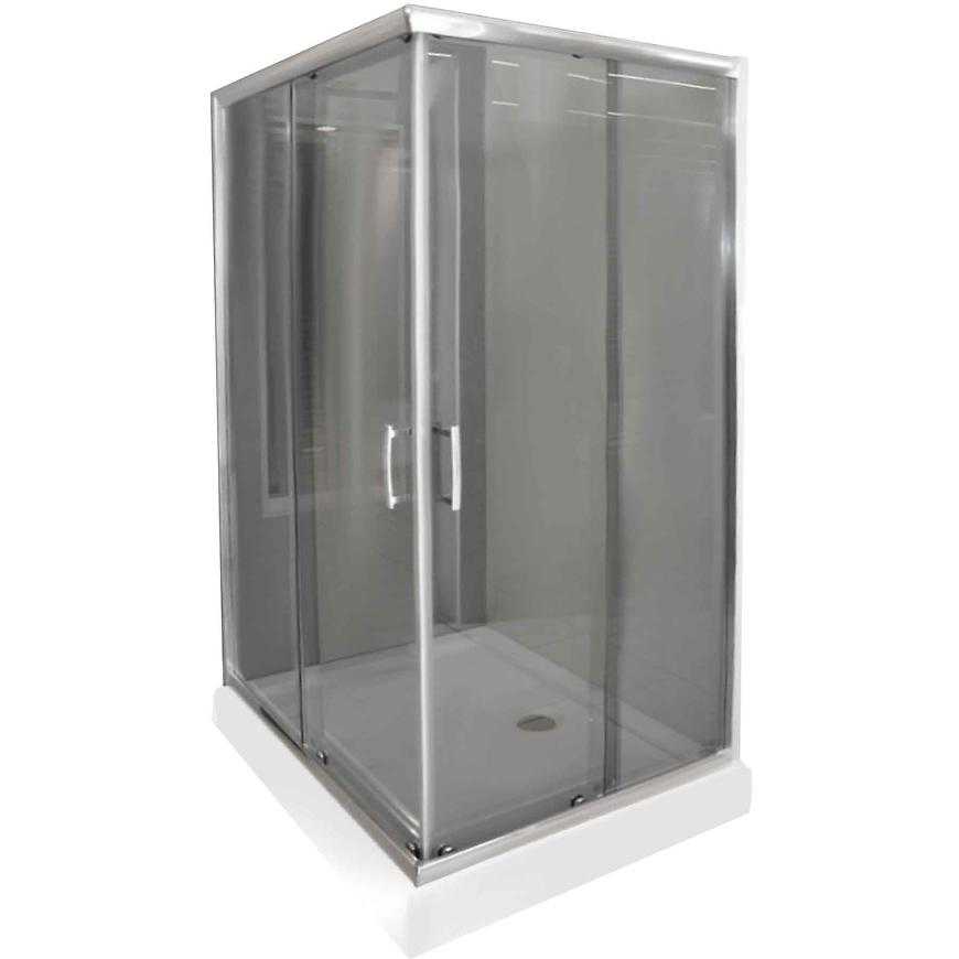 Sprchový kout čtvercový  KN/TX5B 80/100 GY SB Glass protect Sanplast