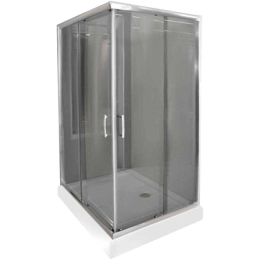 Sprchový kout čtvercový  KN/TX5B 80/100 GY SB Glass protect Sanplast