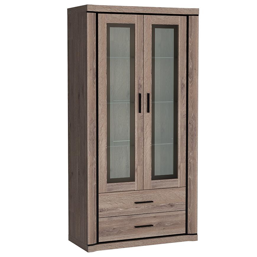 Vitrína Dallas 97cm Dub Lanýž Baumax