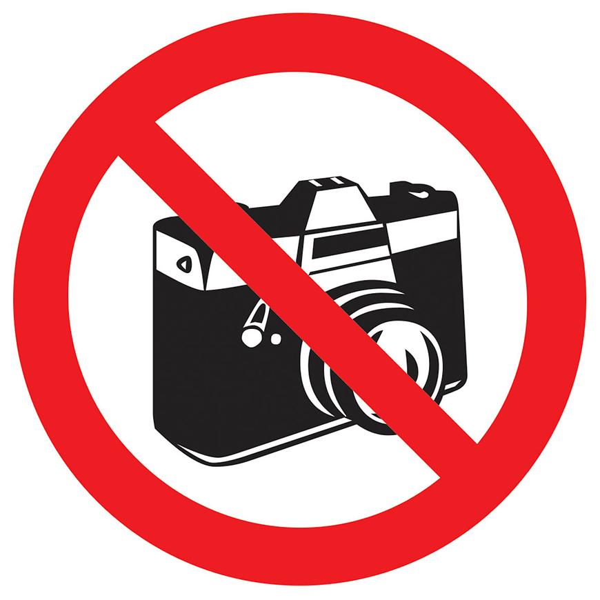 Zákaz fotografování - symbol Baumax