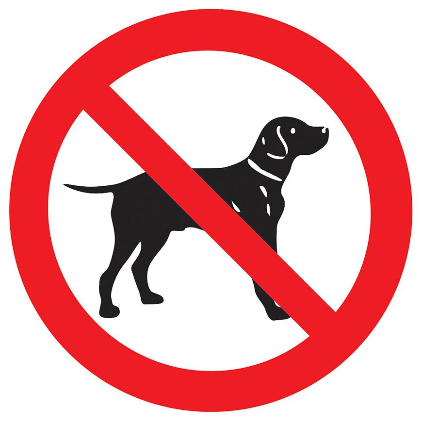 Zákaz vstupu se psem - symbol Baumax