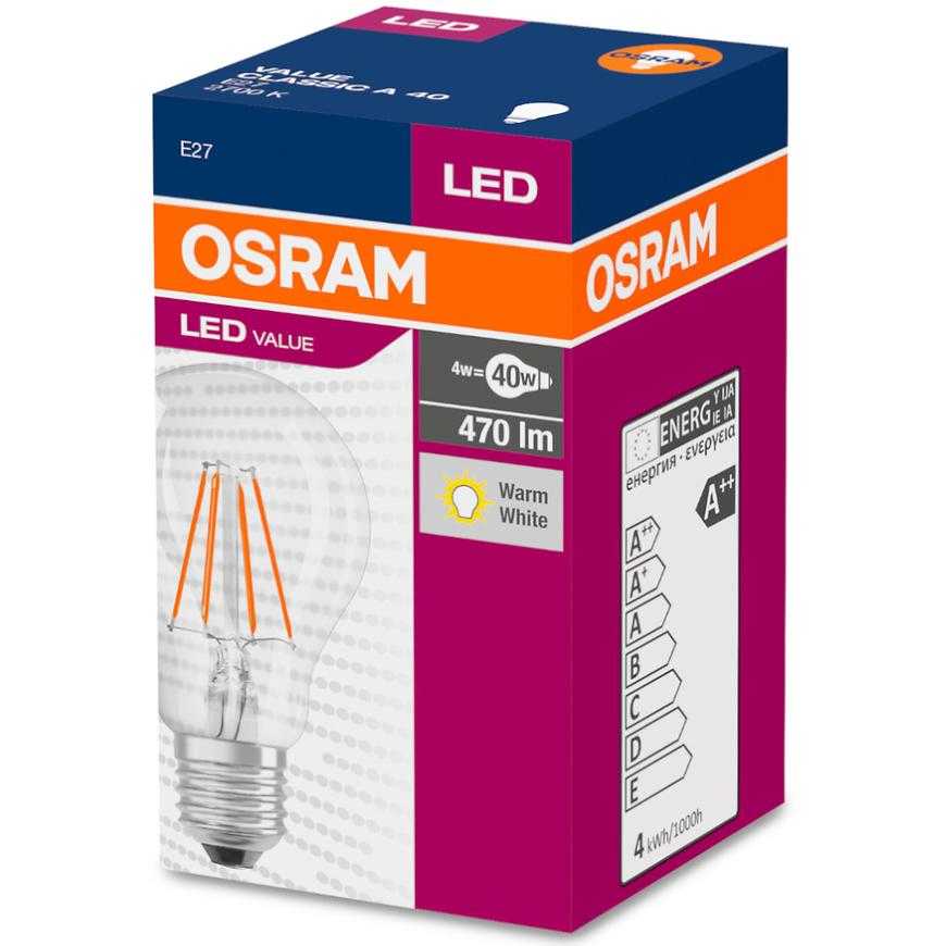 Žárovka LED Filament 4W/827 E27 Value Cla Klar Baumax