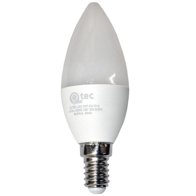 Žárovka LED QTEC C37 5W E14 4200K Baumax