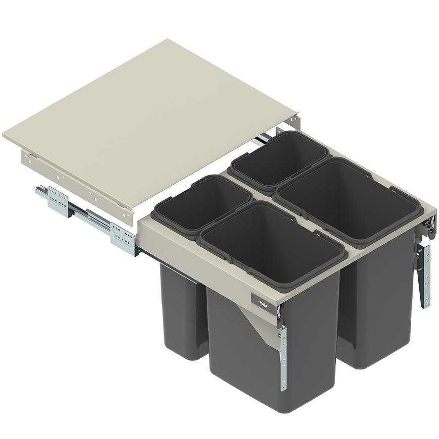 Zásuvka s odpadkovými koši KB=60 h=42.5 nl-480 stříbrný Baumax