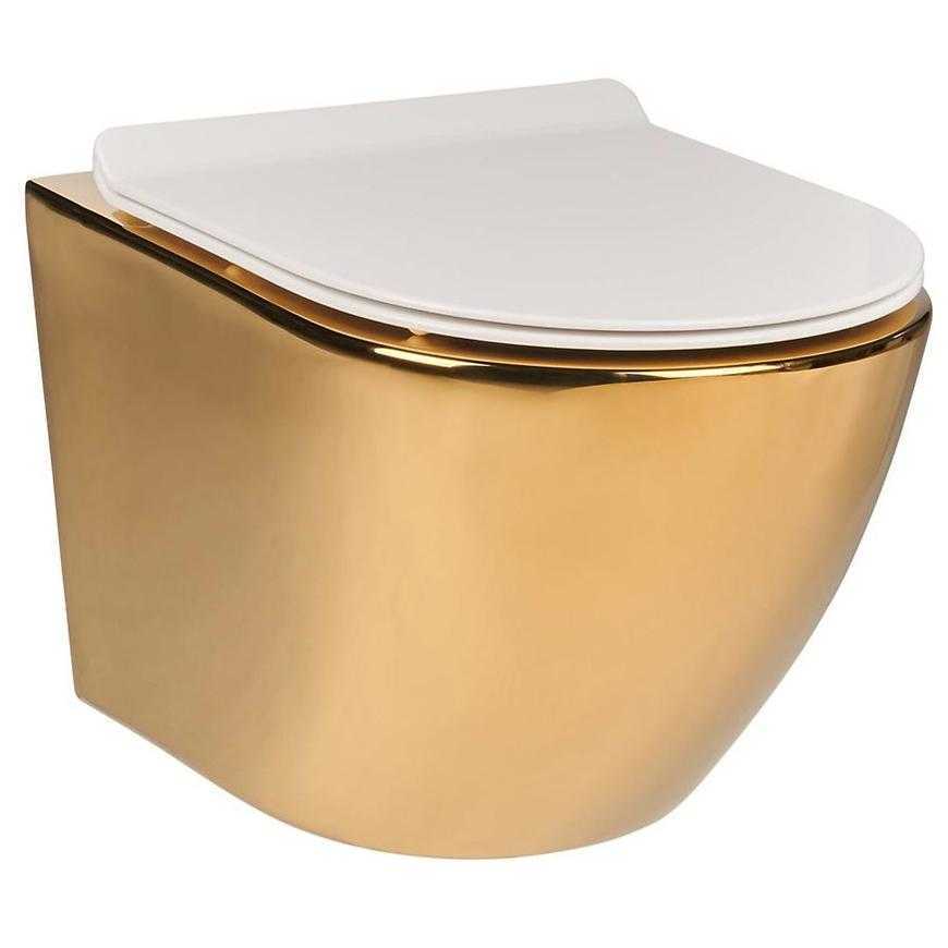 Závěsná mísa Alice II Slim gold/white se sedátkem Baumax