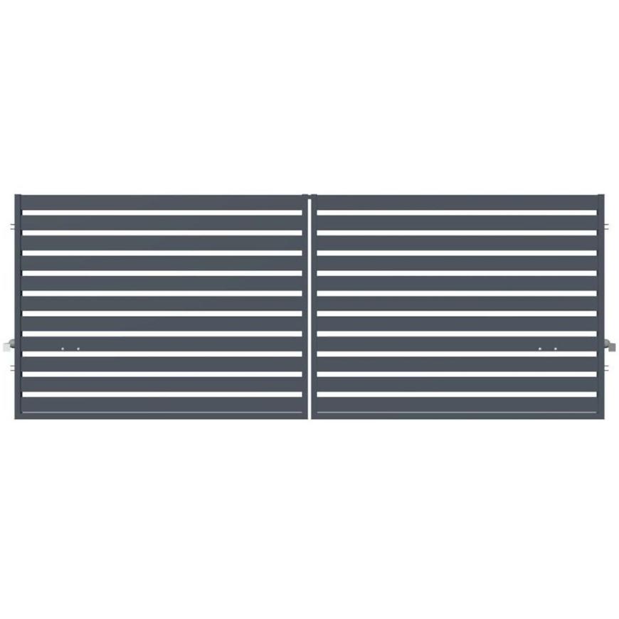 DVOUKŘÍDLÁ BRÁNA SZAFIR 150X400 S POHONEM W01360 Baumax