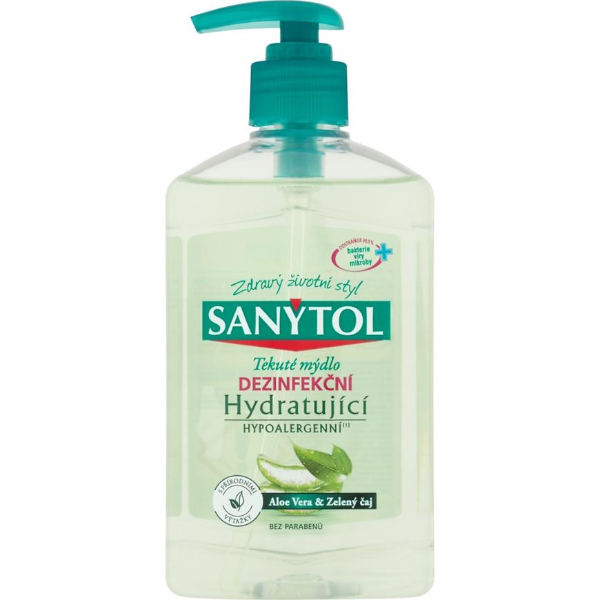 Dezinfekční tekuté mýdlo Sanytol hydratující aloe vera & zelený čaj 250 ml Sanytol