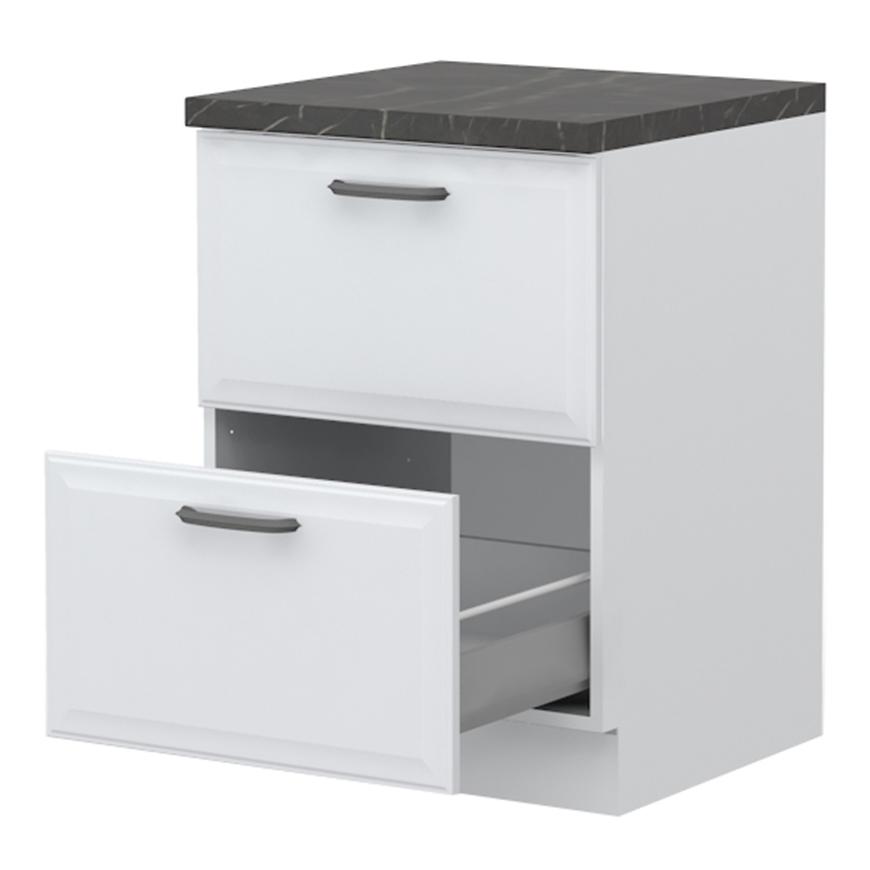 Kuchyňská skříňka Evia r-60-2mbox/4 2s pearl grey matná Baumax