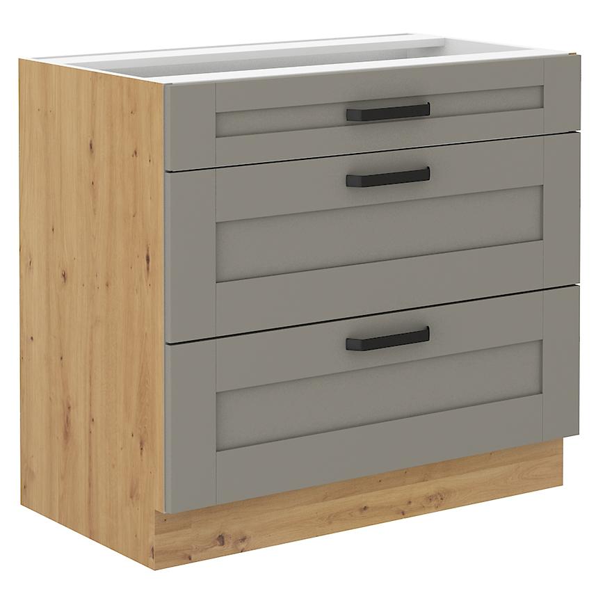 Kuchyňská skříňka Luna claygrey/artisan 80D 3S BB Baumax