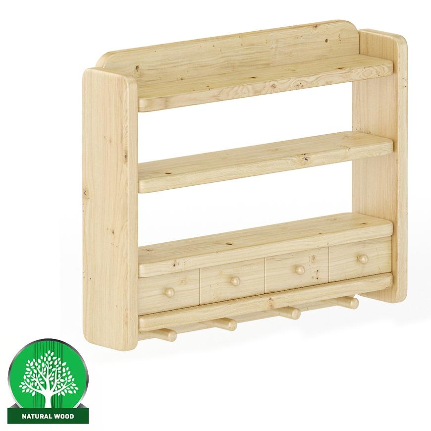 Polička borovice PK118-50x40x10 syrová Baumax