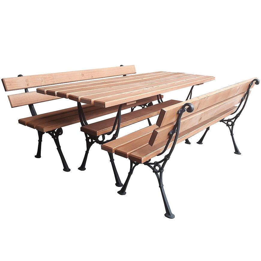 Zahradní souprava KOWAL 1 stůl+2 lavice teak Baumax