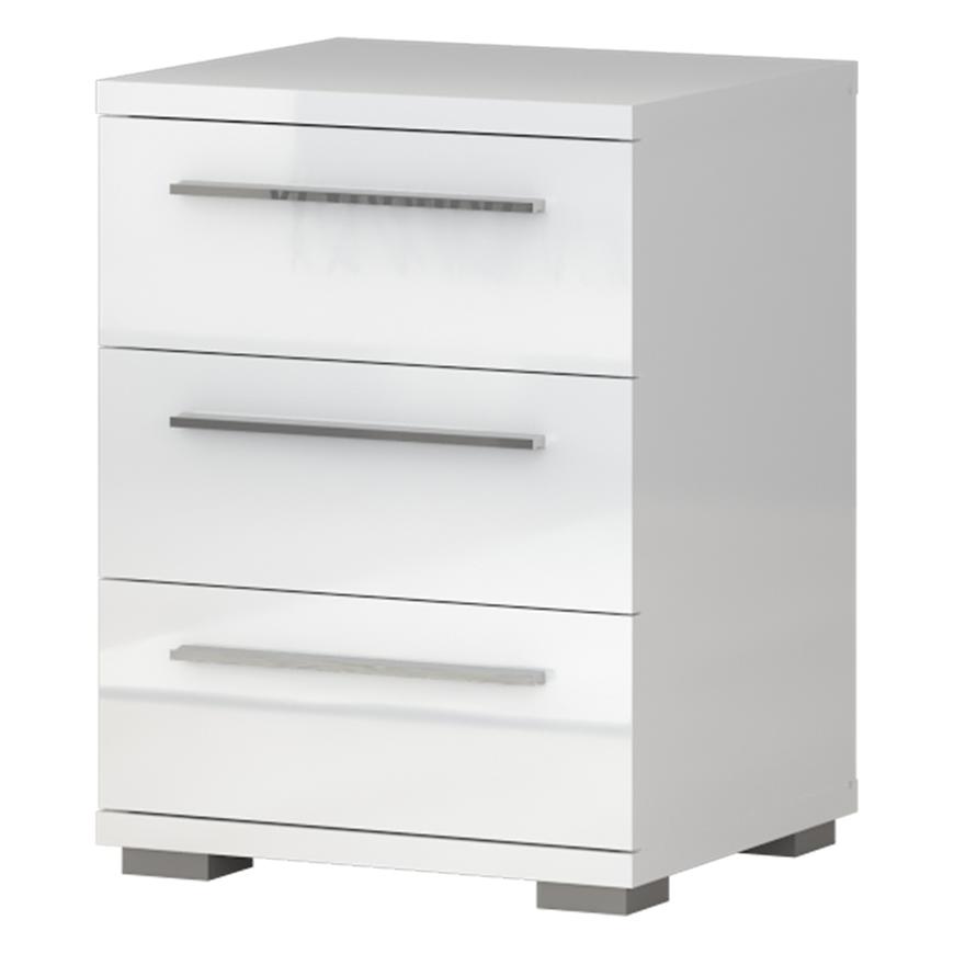 Nocni stolek PIANO NS3/PN-70/KA/70 crystal white Baumax