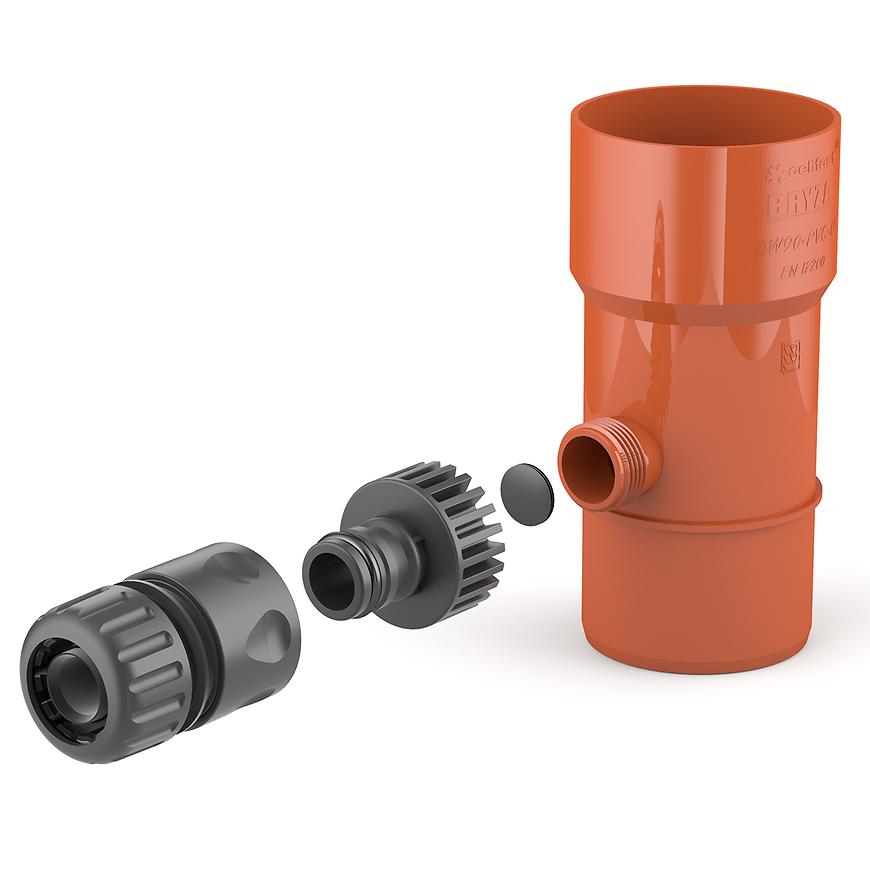 Sběrač dešťové vody  63 mm Bryza cihlová CELLFAST BRYZA