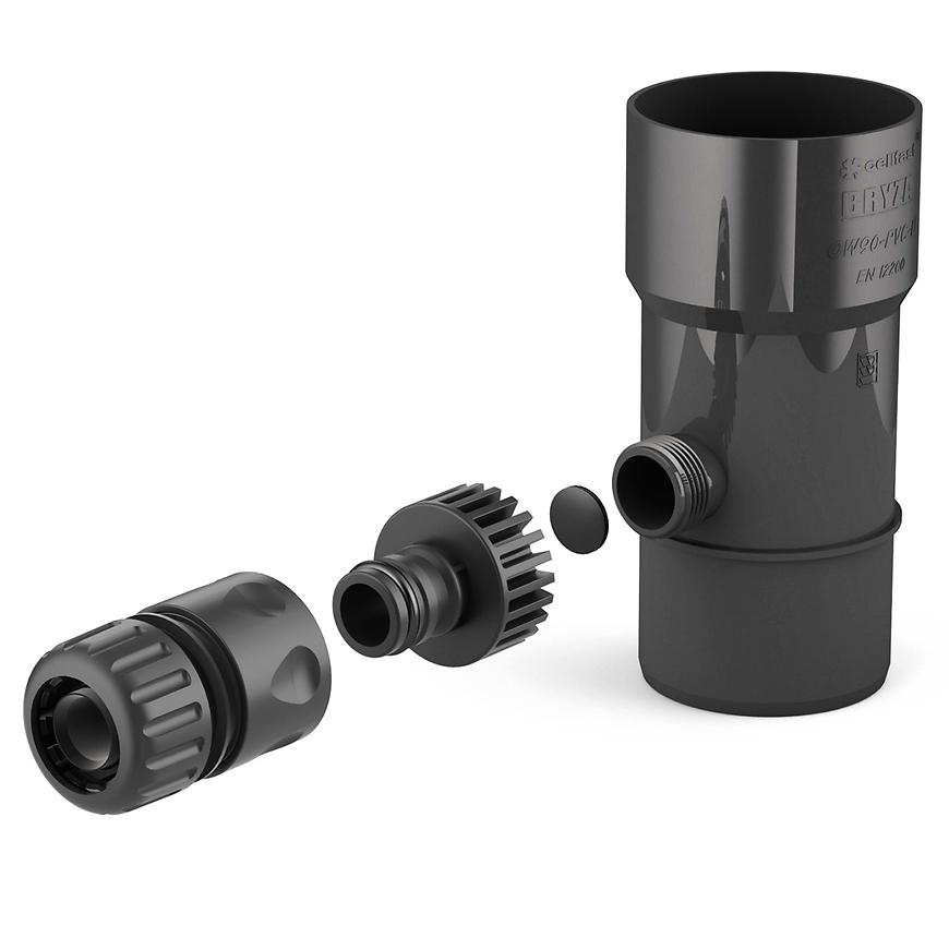 Sběrač dešťové vody  90 mm Bryza černá CELLFAST BRYZA