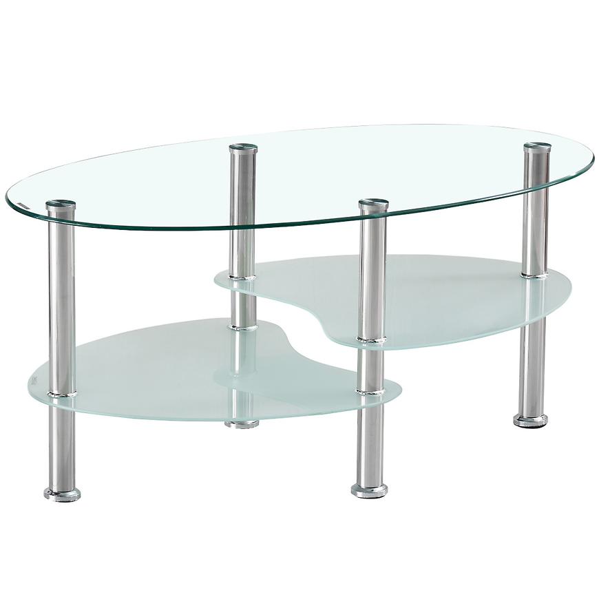 Konferenční Stolek Duo 90cm Sklo Baumax
