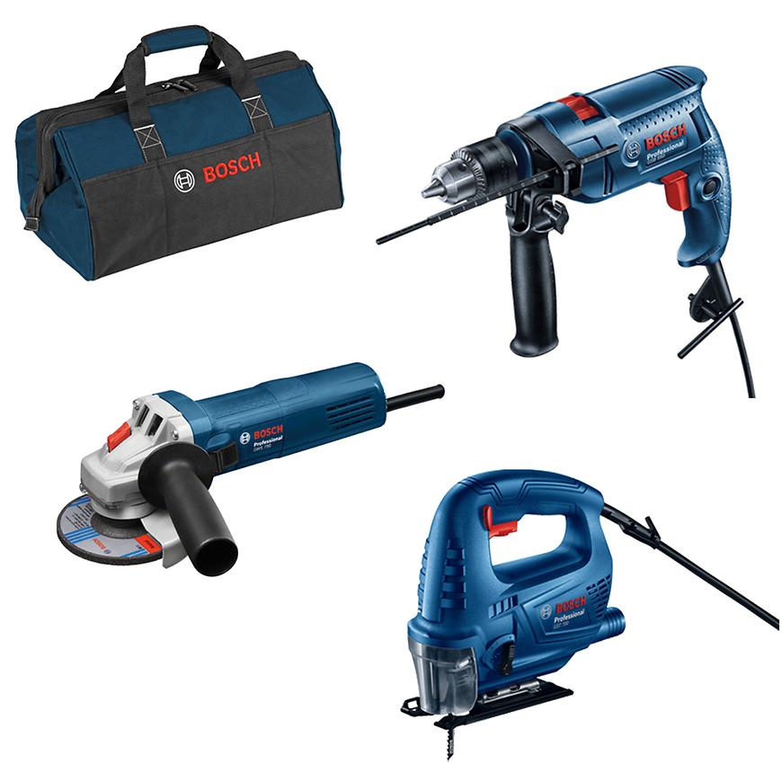 Set Bosch Professional GSB 550 + GWS 750-125 + GST 700 Bosch