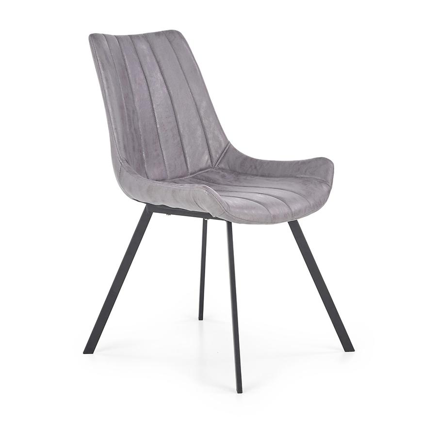 Židle K279 eko kůže/kov tmavě šedá 54x56x87 Baumax
