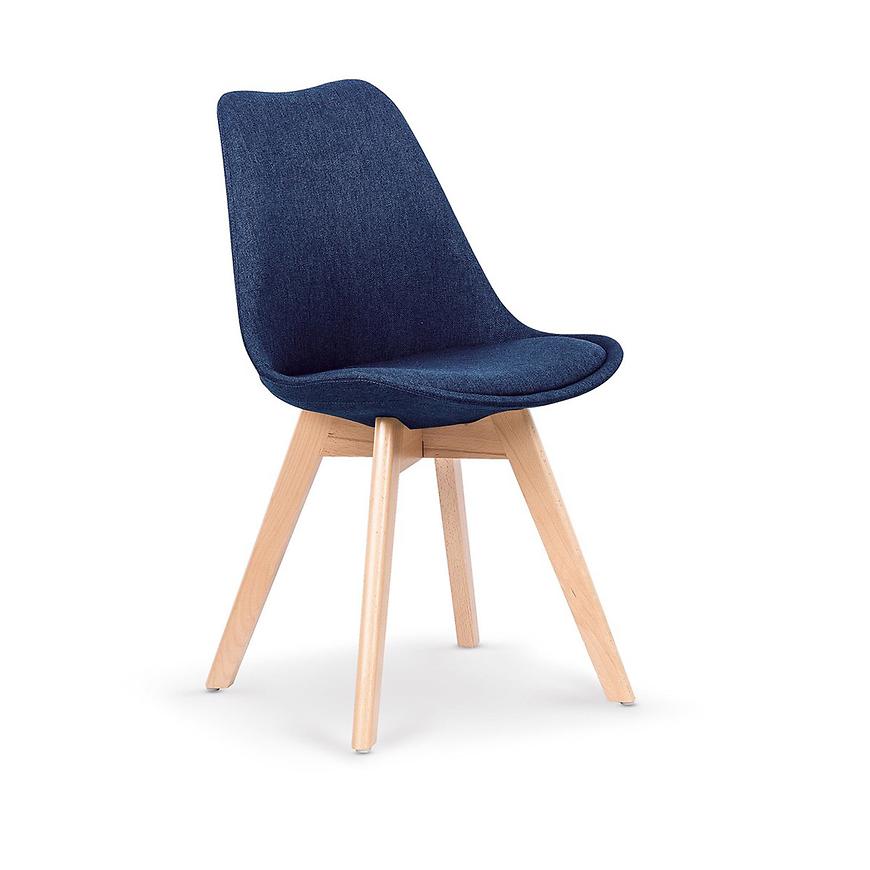 Židle K303 látka/dřevo tmavě modrá 48x54x83 Baumax
