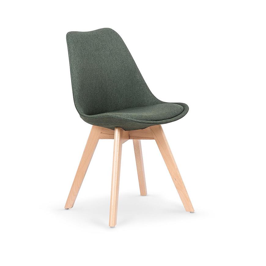 Židle K303 látka/dřevo tmavě zelená 48x54x83 Baumax