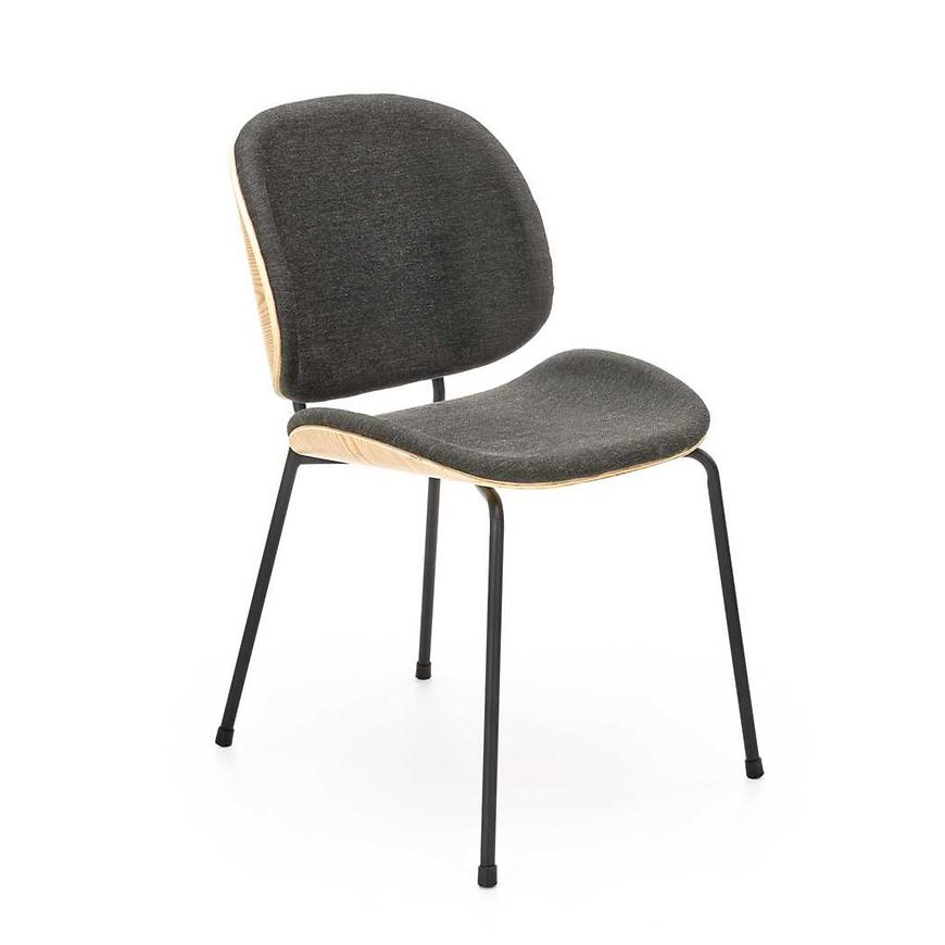 Židle K467 látka/překližka/kov dub/tmavě šedá Baumax