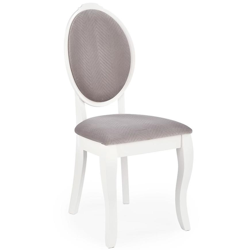 Židle Velo dřevo/látka bílá/šedá 44x53x96 Baumax