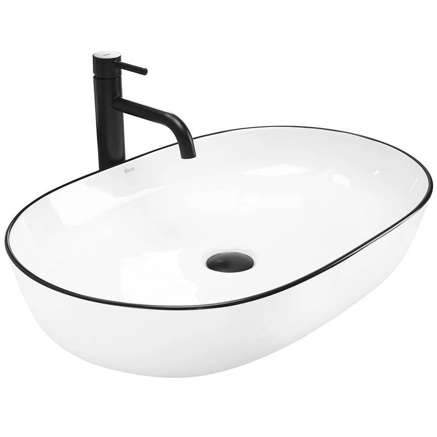Umyvadlo na desku Cleo 61 Black Edge REA