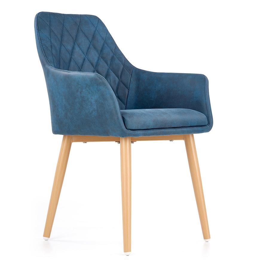 Židle K287 eko kůže/kov tmavě modrá 58x61x85 Baumax