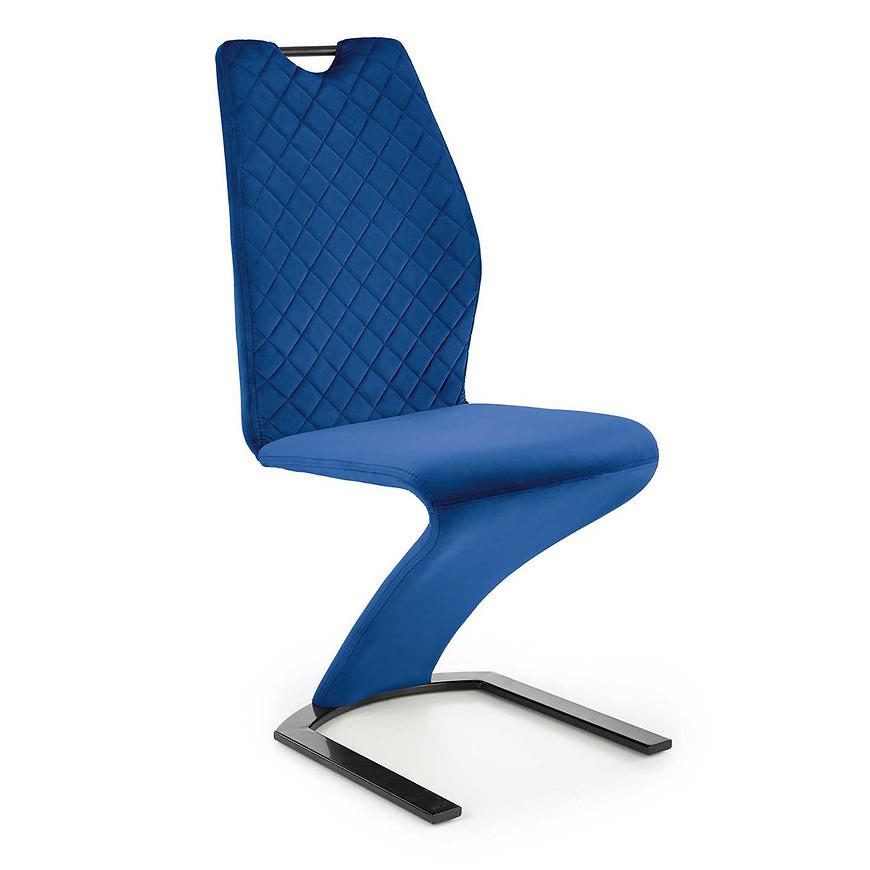 Židle K442 látka/kov tmavě modrá 46x61x102 Baumax