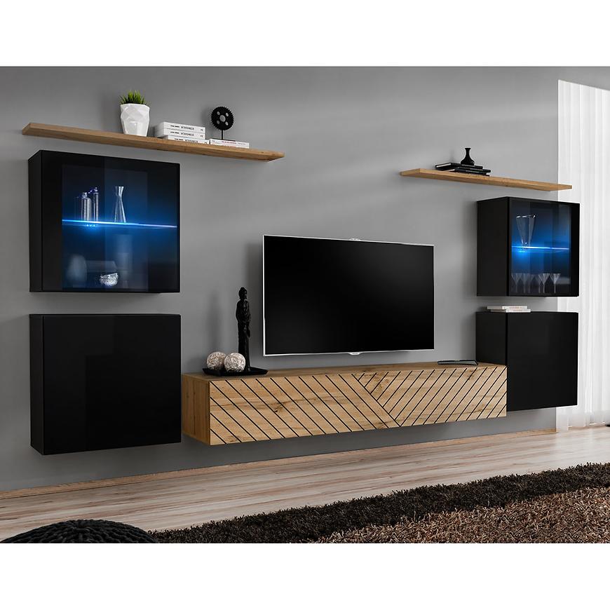 Obývací Stěna Switch XIV Line Černá/Wotan Baumax