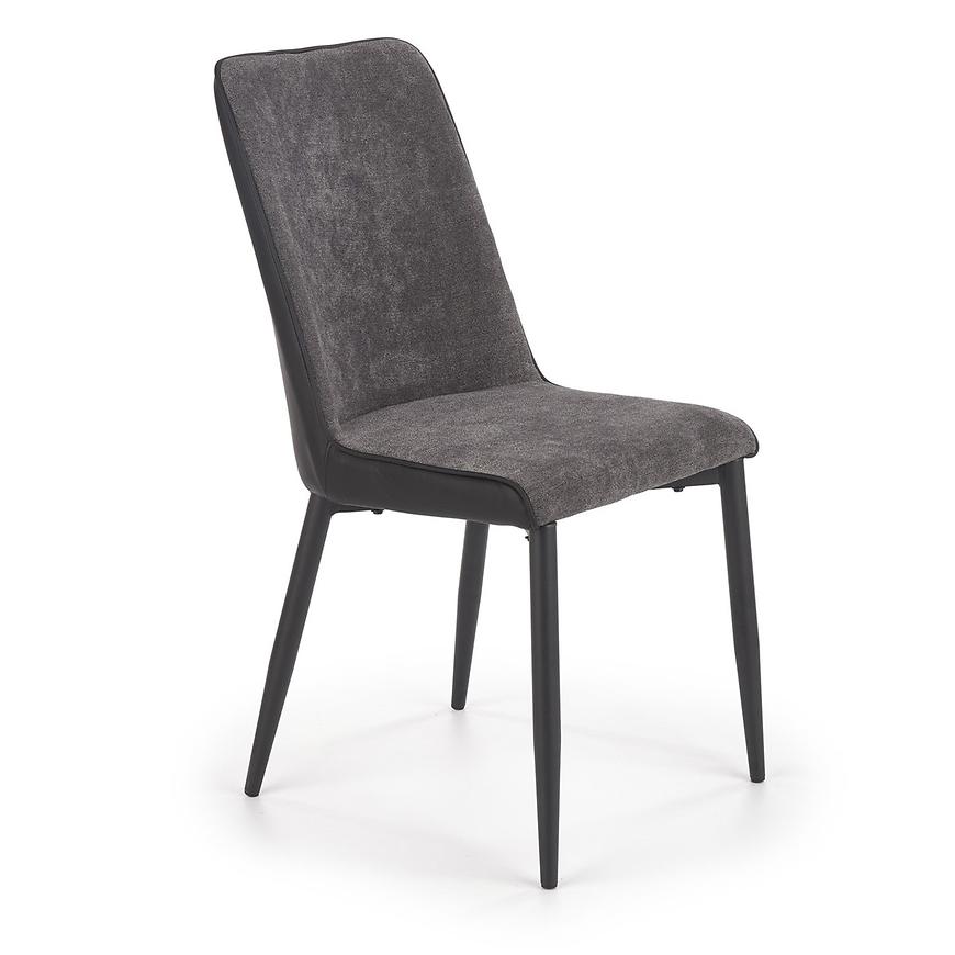 Židle K368 látka/eko kůže/kov šedá/černá Baumax