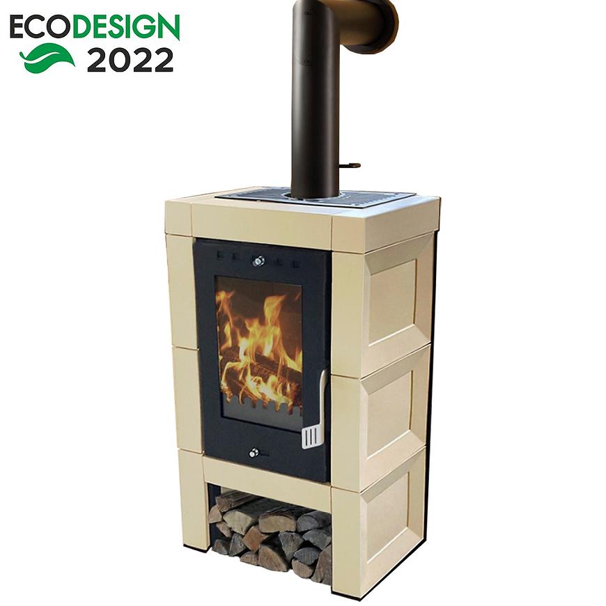 Kachlová kamna Modena II beige 6KW Domofire