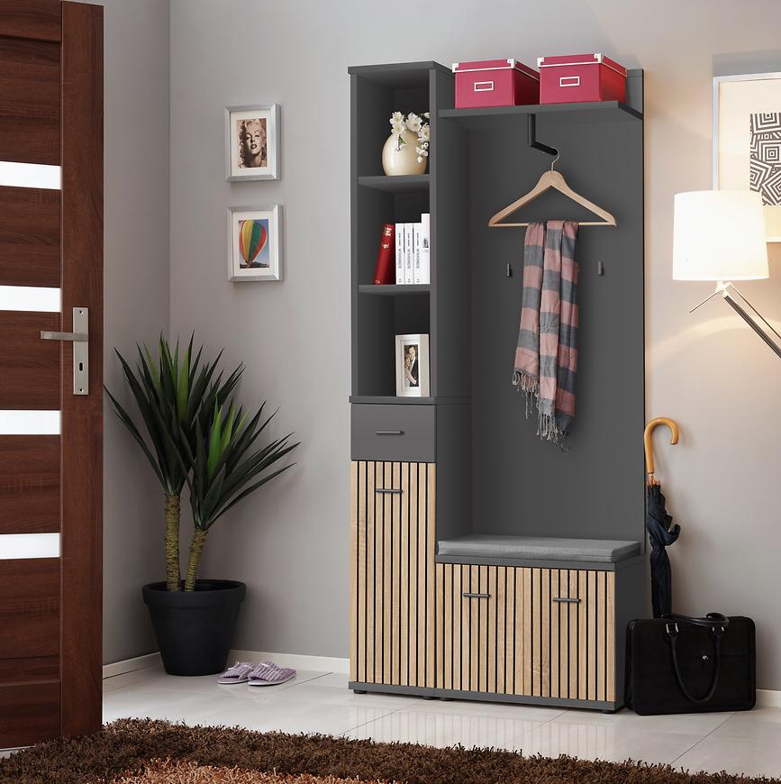 Předsíňová Stěna MARCO I + P artisan/antracit anas mc1+p Baumax