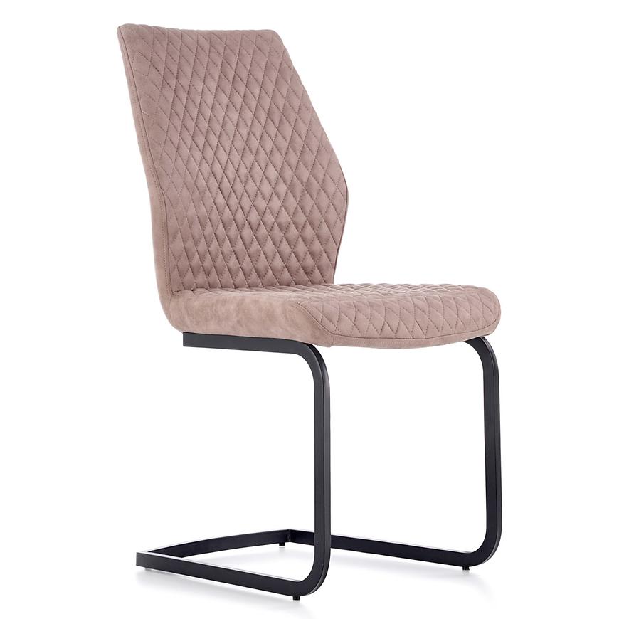 Židle K272 eko kůže/kov tmavě béžová 45x57x94 Baumax