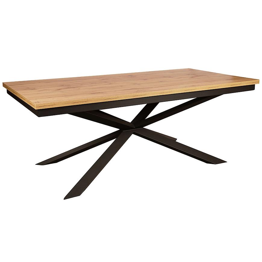 Stůl St-33 180x90+60 dub wotan/černá Baumax