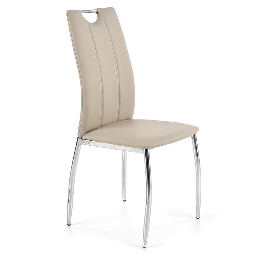 Židle K187 kov/eko kůže béžová 46x56x97 Baumax