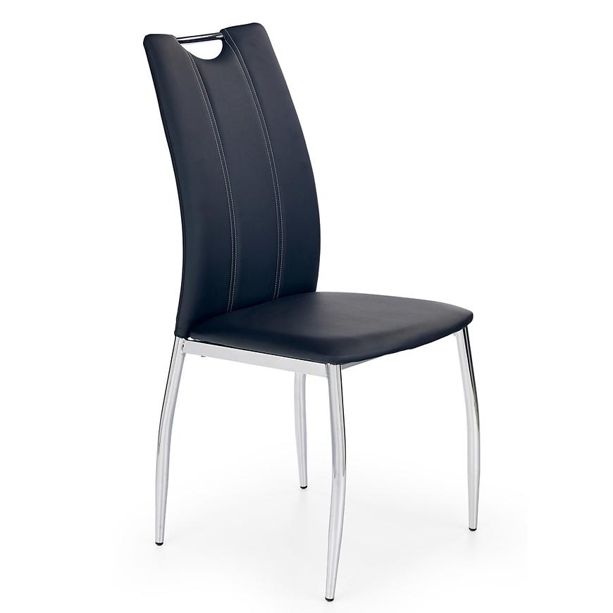 Židle K187 kov/eko kůže černá 46x56x97 Baumax