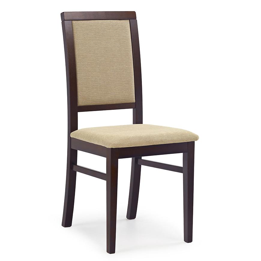 Židle Sylwek 1 dřevo/látka tmavý ořech/torent béžová Baumax