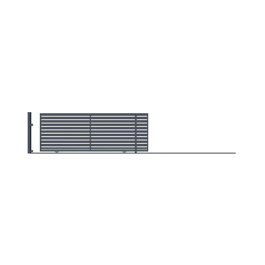 Posuvná brána SZAFIR bez PROTIZÁVAŽÍ pravá 152X400 W01367 Baumax