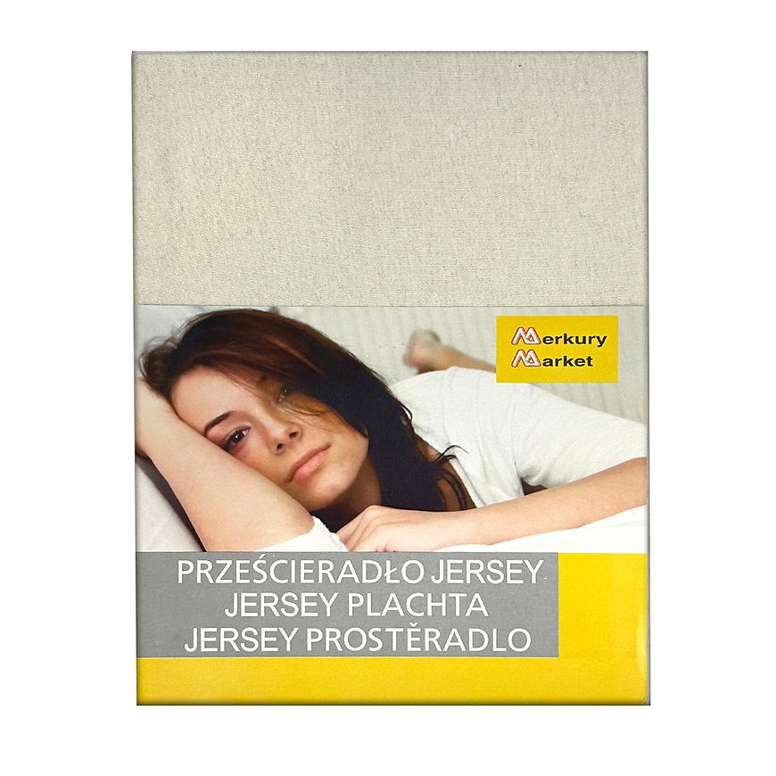 Jersey prostěradlo s napínací gumou 160x200 béžové b.2 Baumax