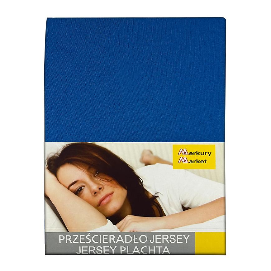 Jersey prostěradlo s napínací gumou 160x200 tmavě modré b.29 Baumax