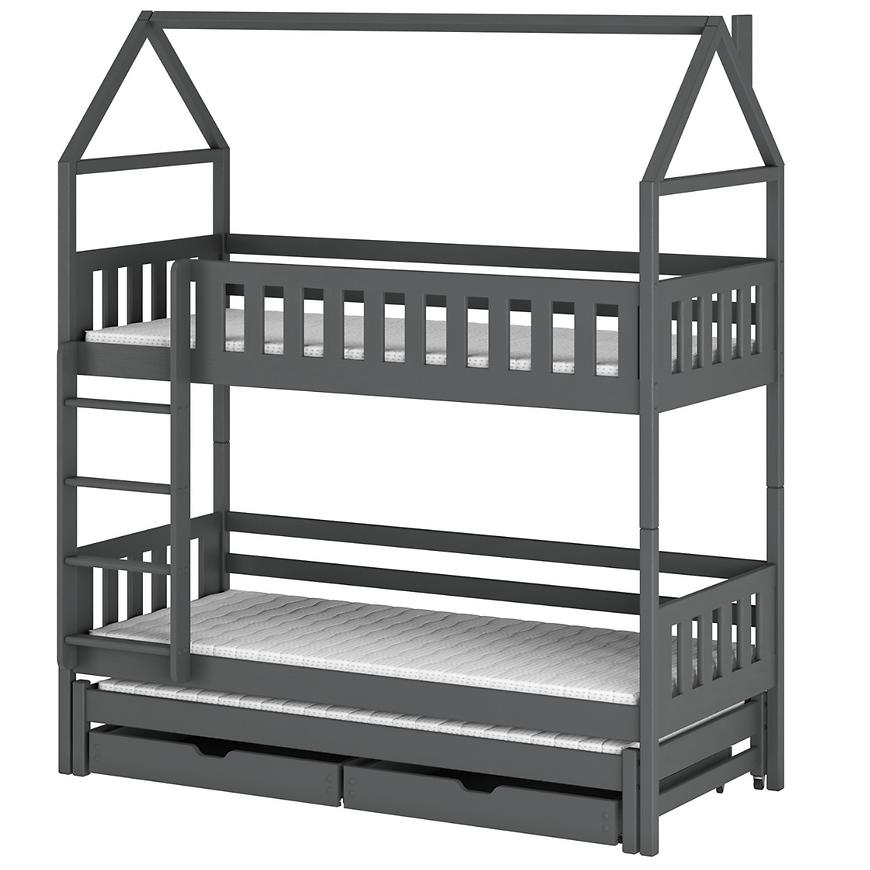 Patrová Postel Domček Iga 90x200 graphite Baumax