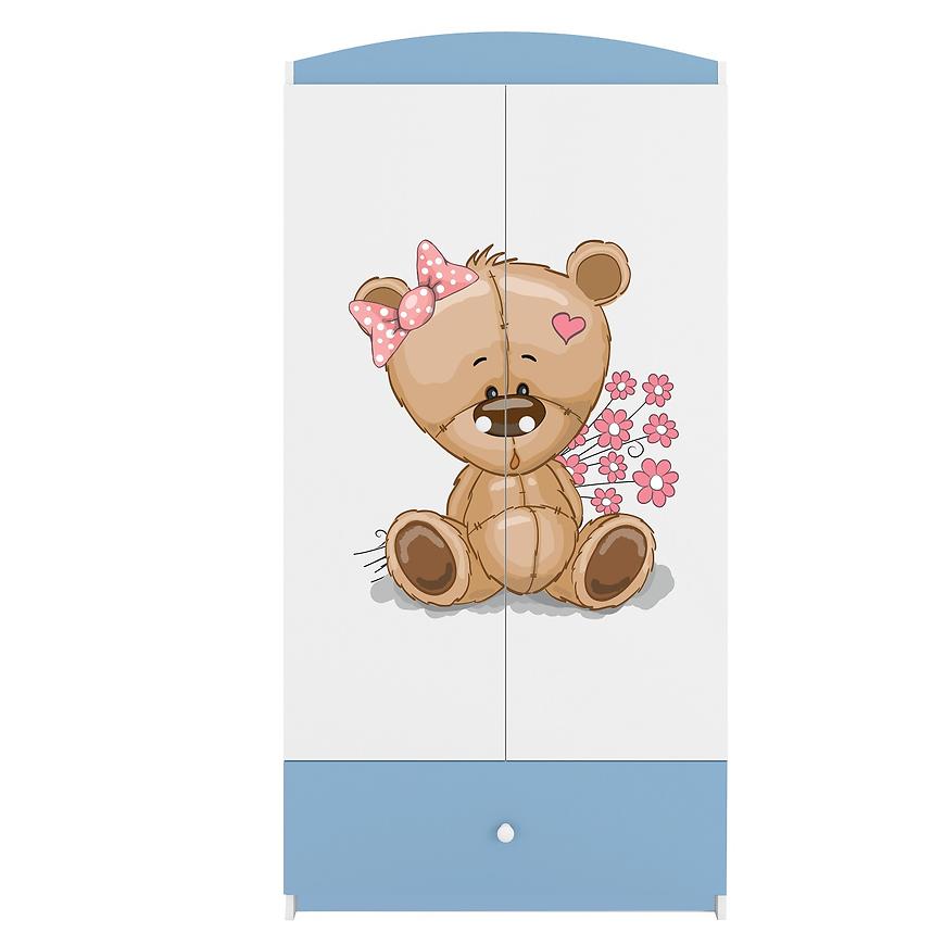 Skříň Babydreams modrá - Medvídek s kytičkami Baumax