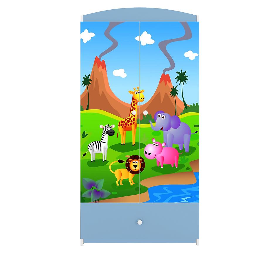 Skříň Babydreams modrá - Safari Baumax