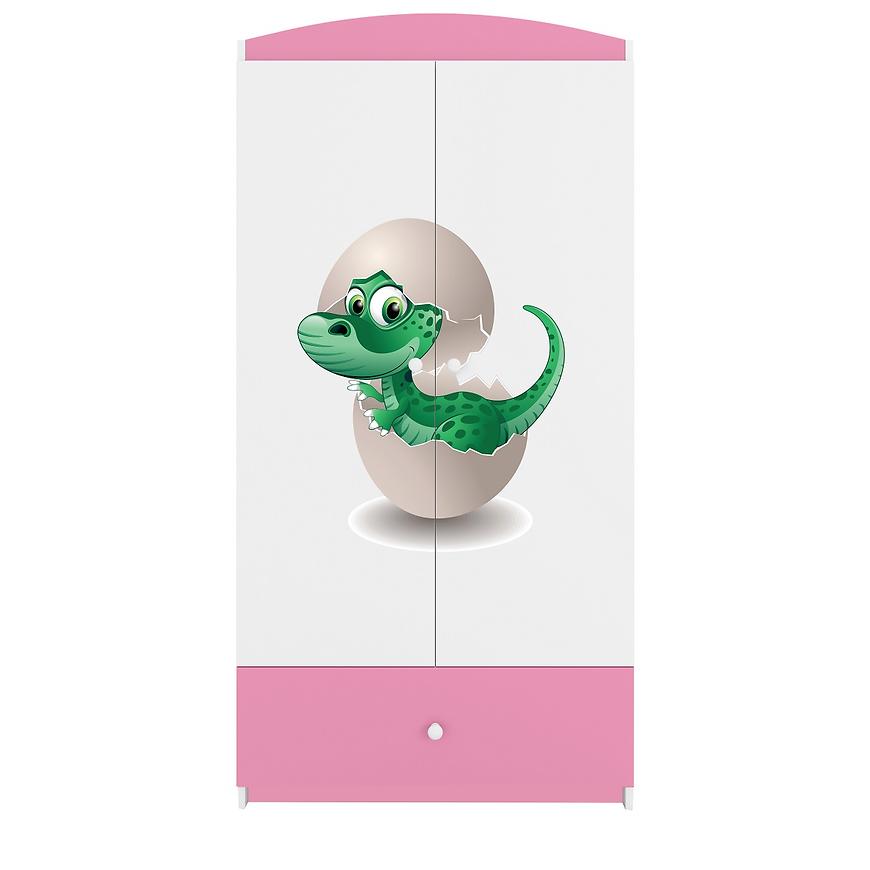 Skříň Babydreams růžová - Dinosaurus Baumax