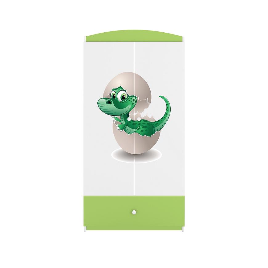Skříň Babydreams zelená - Dinosaurus Baumax